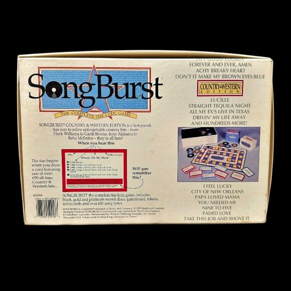 SONGBURST Country Western Edition Music Trivia Lyrics Game 1990s 1993 Hersch CO - Picture 6 of 6